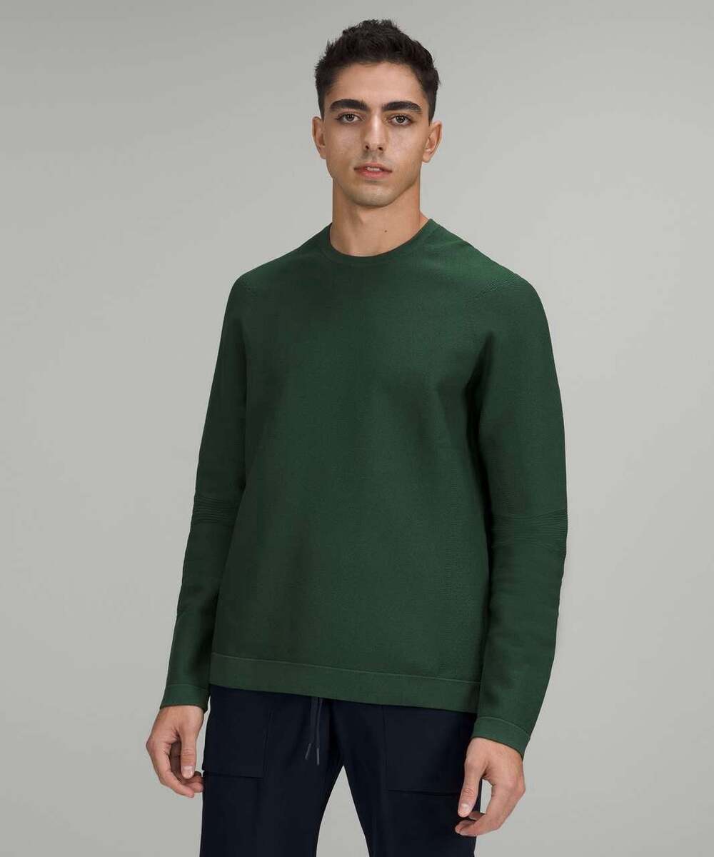 Men's Lululemon All Around Crew Neck Sweater Long Sleeve Green XL